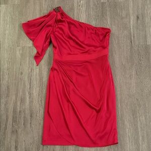 Aiden Vibrant pink One-Shoulder Dress